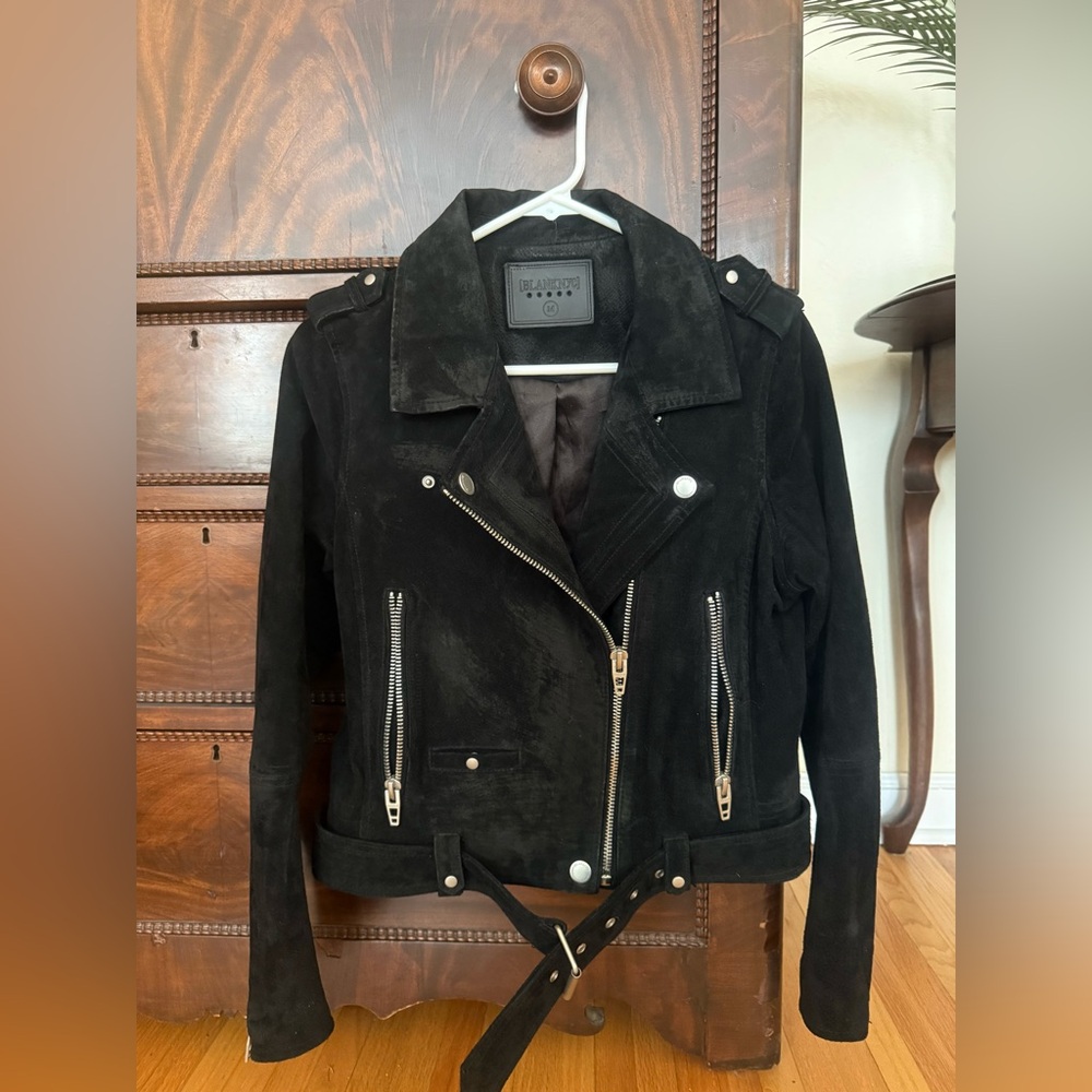 NYC Classic Soft Black Suede Moto Jacket